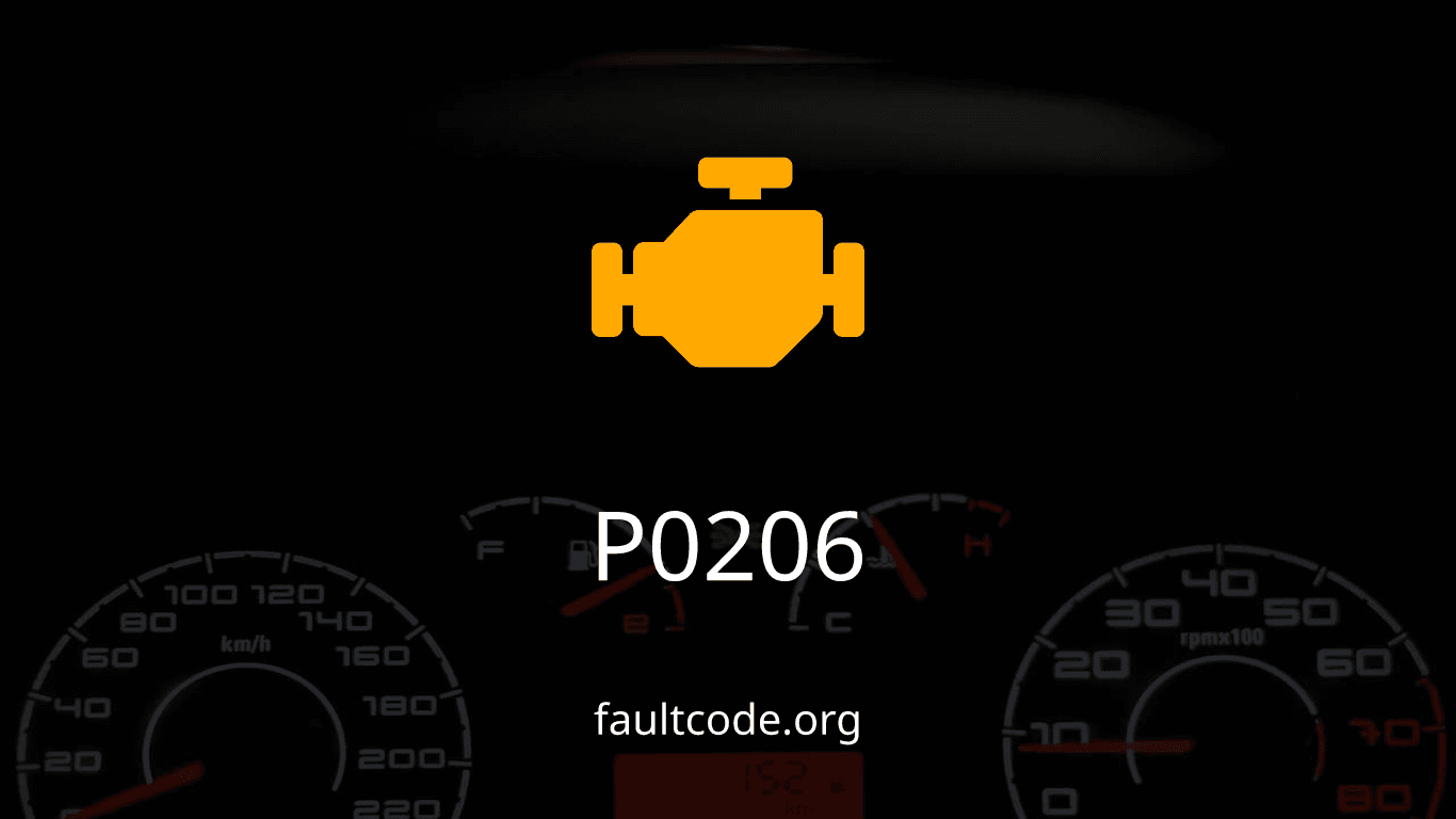 P0206 Cylinder 6 Injector Circuit Malfunction