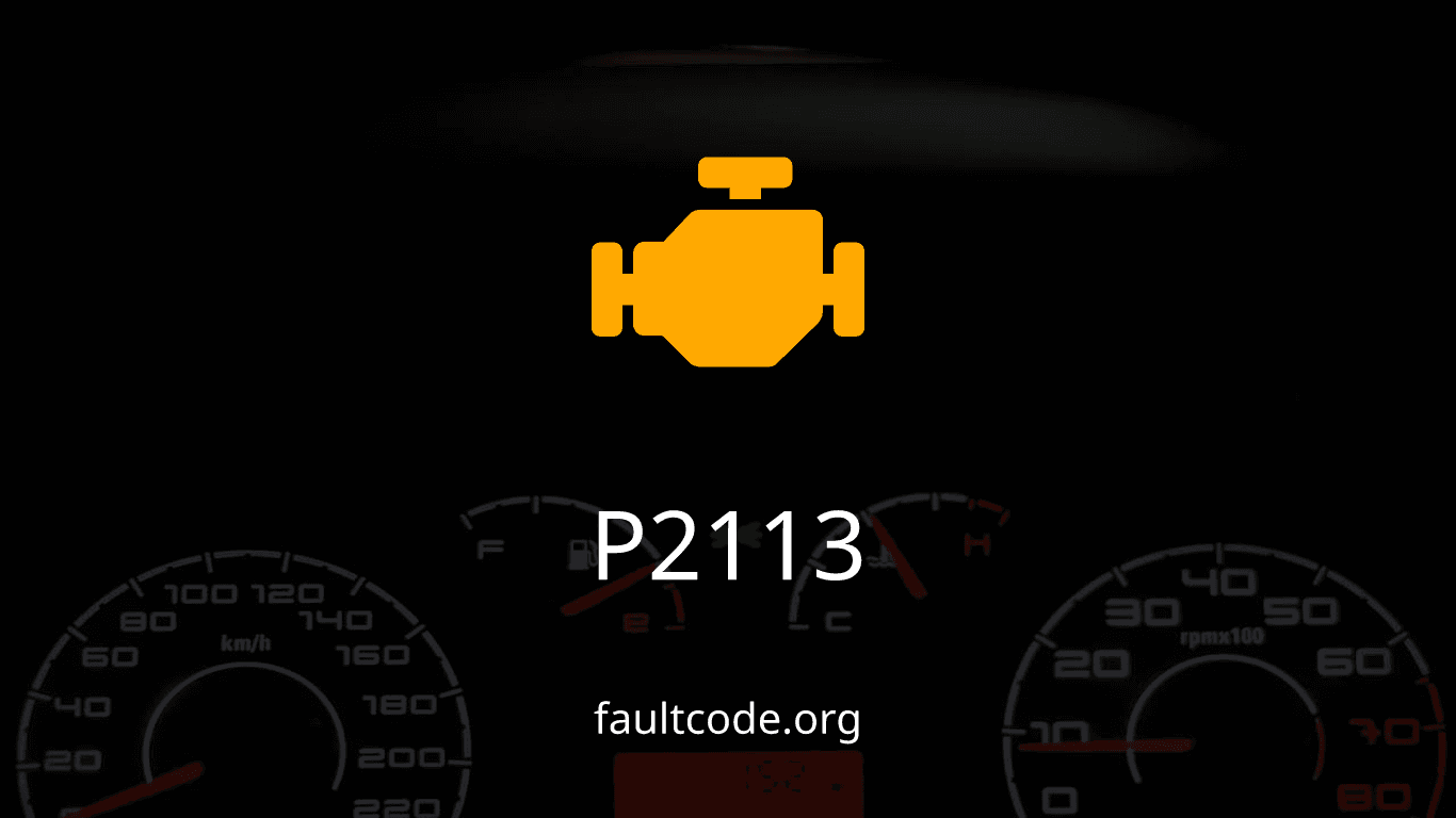 P2113 Throttle/Pedal Position Sensor B Minimum Stop Performance